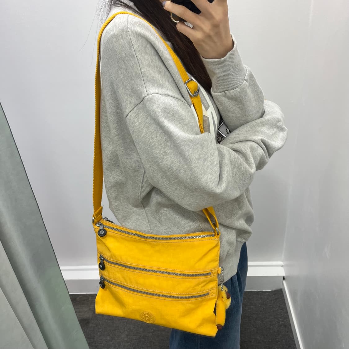 키플링 노란색 가방 (끈길이 조절o) 상품이미지7