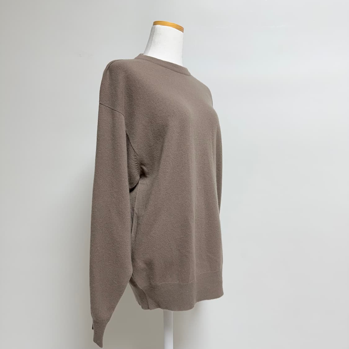 [캐시미어 100%] 코코아브라운 라운드 니트 M 상품이미지2