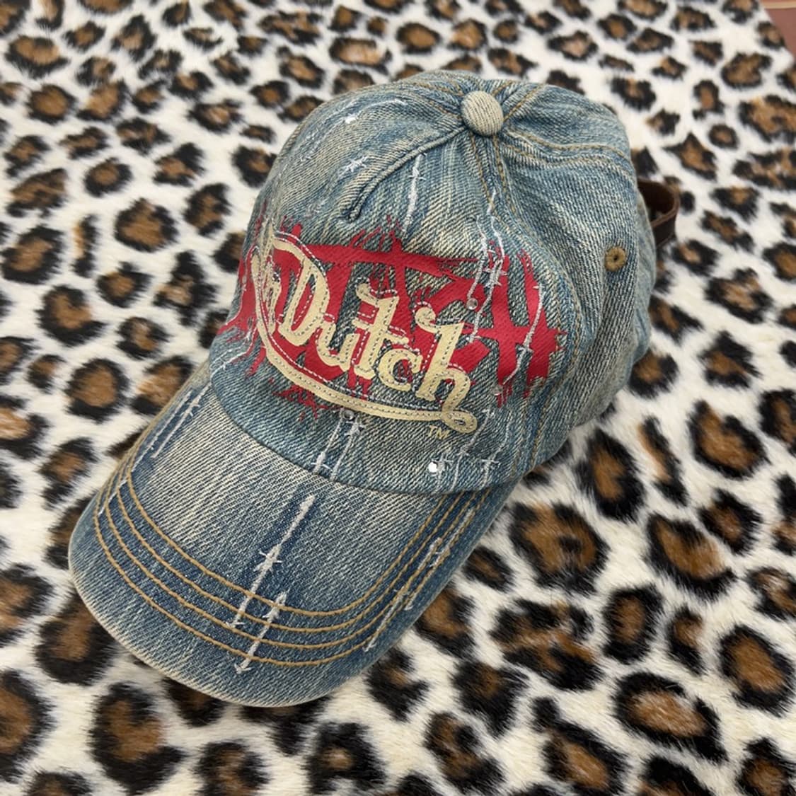 본 더치 레트로 Y2K 00's 키치 대장 데님워싱 볼캡 F C09602 상품이미지3