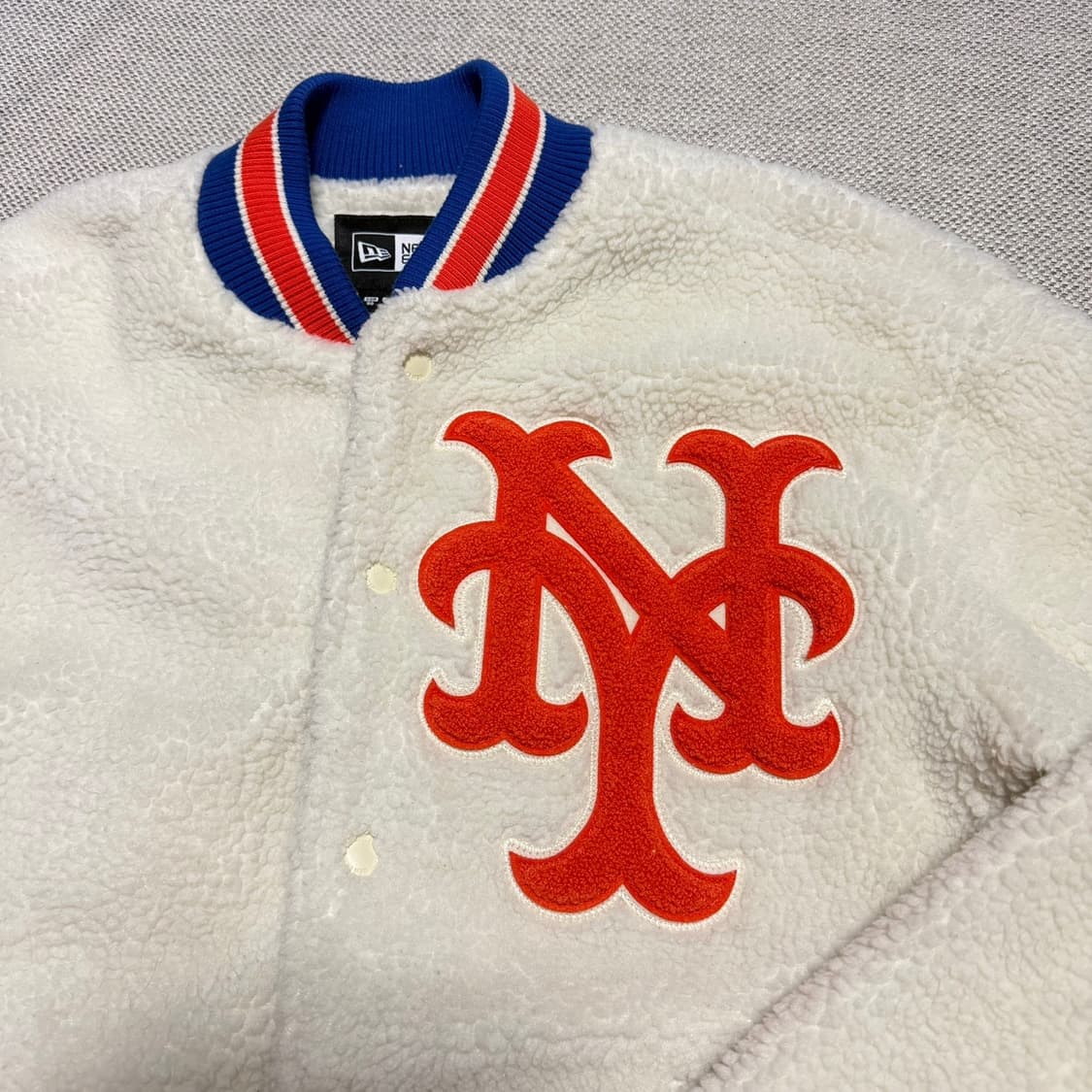 뉴에라 MLB 뉴욕 메츠 플리스 바시티 자켓 상품이미지3