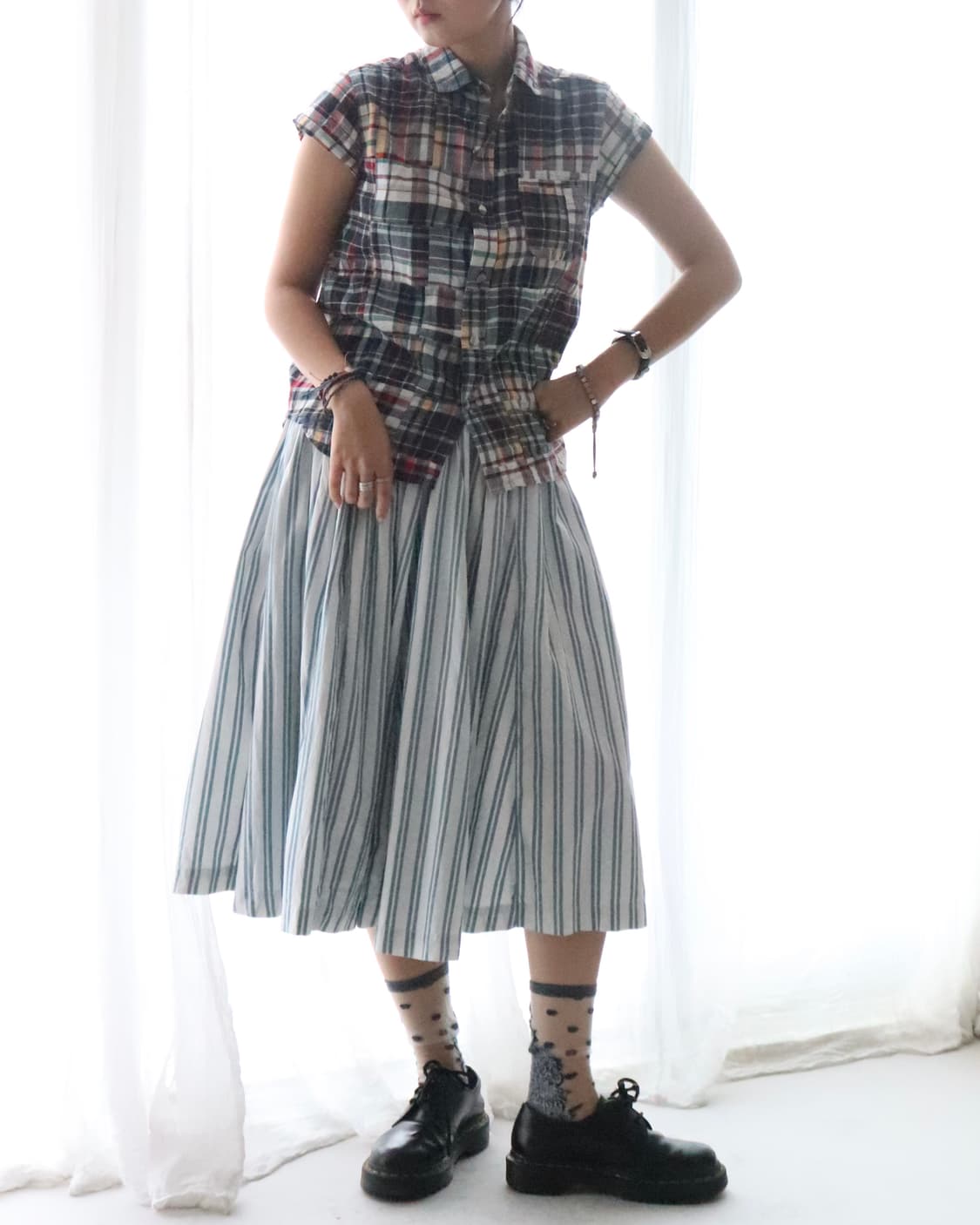 [Beams Boy] Patchwork Check Shirt 상품이미지7