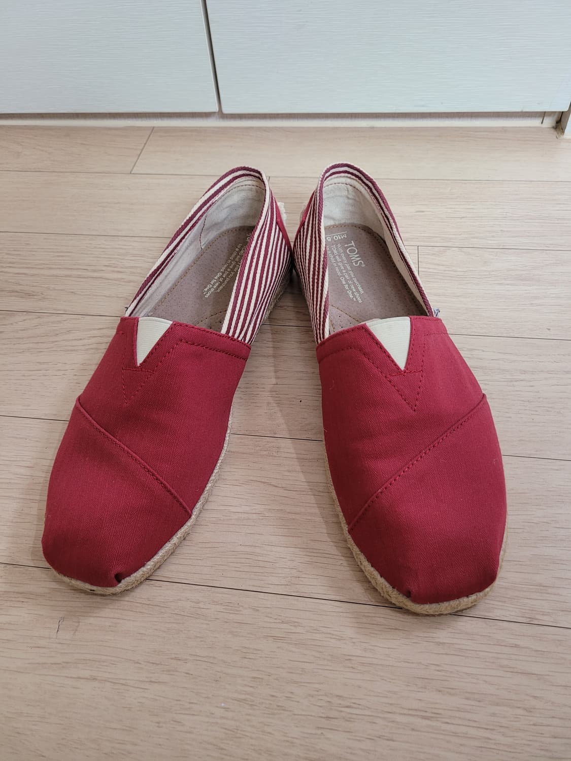 탐스 TOMS 스트라이프 캔버스 슬립온 280 레드 상품이미지3