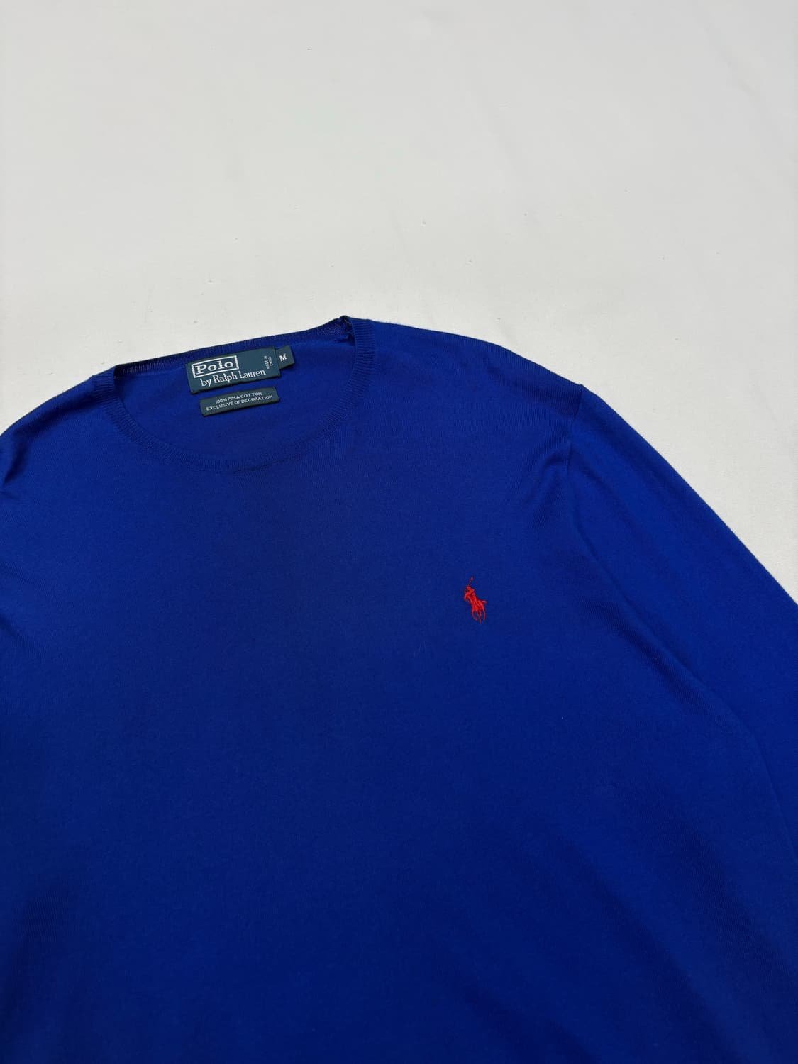 폴로 랄프로렌 피마코튼 블루 니트 상품이미지2