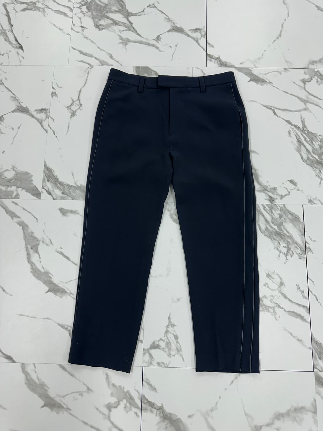 시스템옴므 네이비 파이핑 슬랙스 상품이미지1