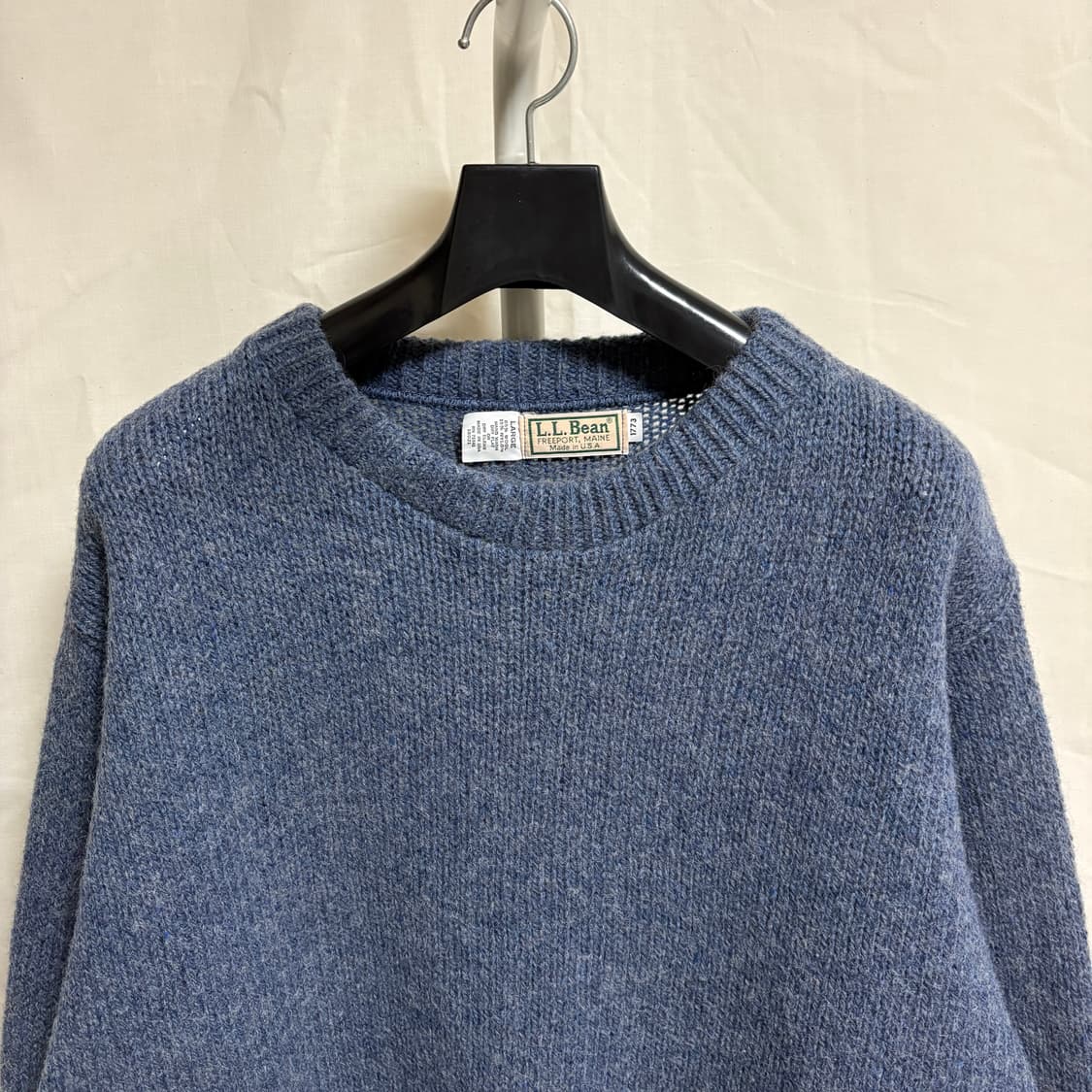 엘엘빈 Made in USA 울 라운드 니트 / 블루, L 상품이미지2