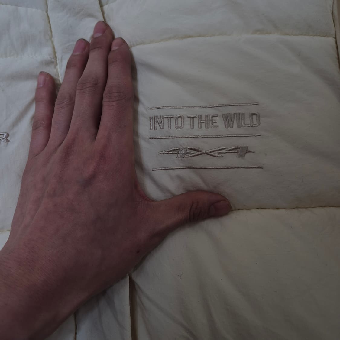 험머 와펜 화이트 다운 후드 패딩 점퍼 XL(105) 상품이미지5