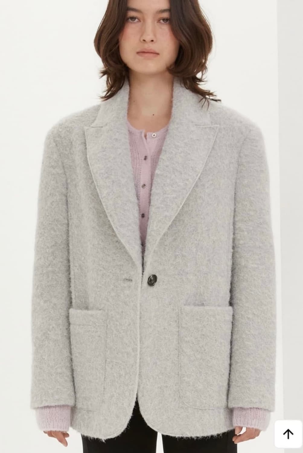 제이청 Hairy Wool Tailored Half Jacket (택O) 상품이미지2