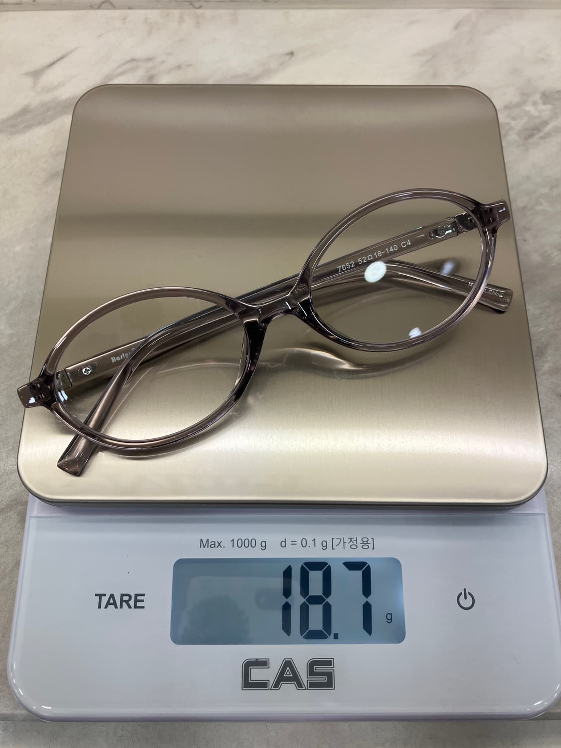 B56 HL 그레이실버 오벌 슬림 뿔테 안경7652 상품이미지9