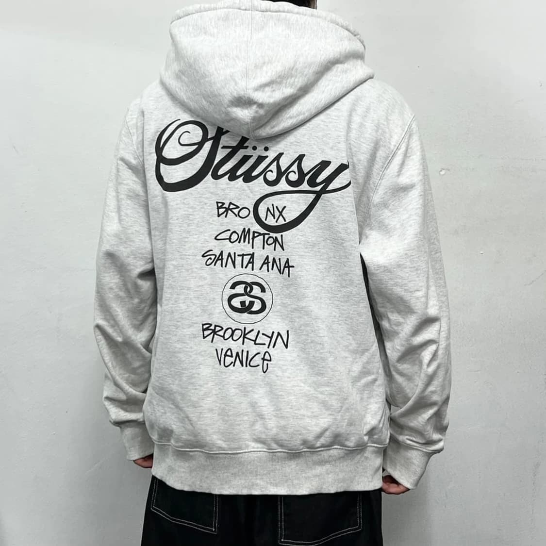 스투시 22's 월드투어 애쉬헤더 후드 집업 PN6874 상품이미지2