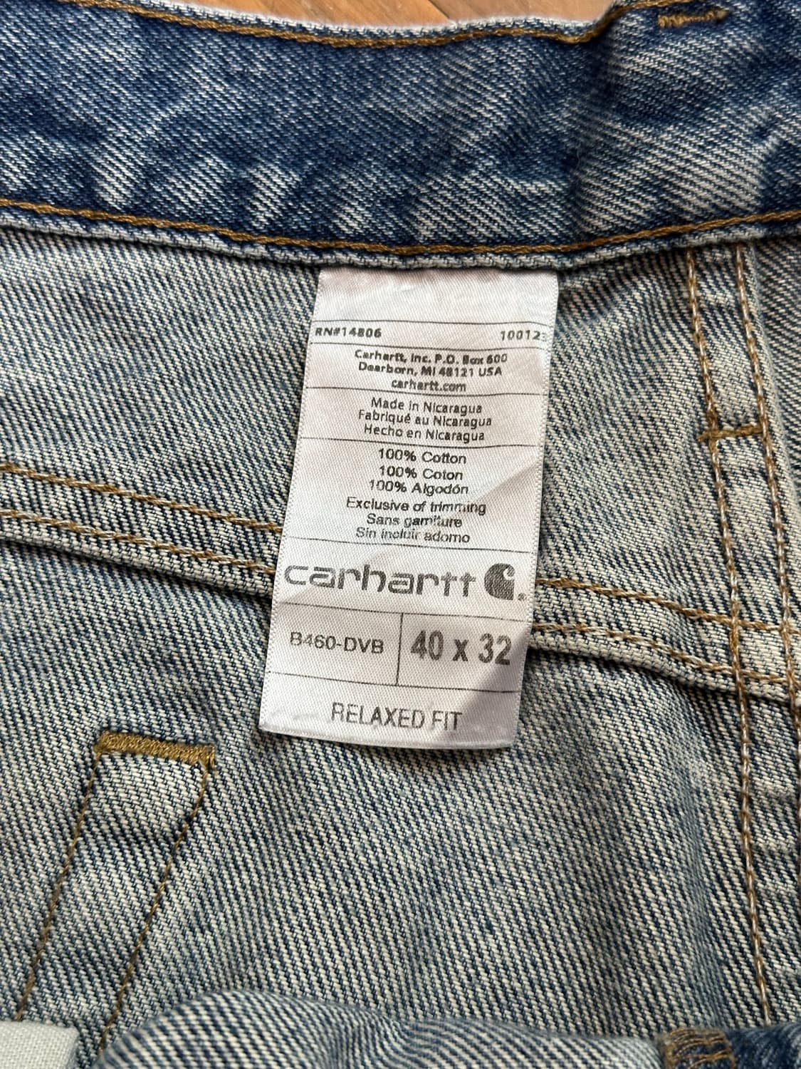 carhartt 데님팬츠 빈티지 데미지 루즈핏 40 상품이미지8