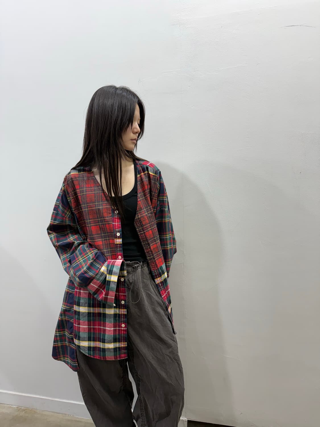 나나서카 패턴 오버핏 셔츠 상품이미지5