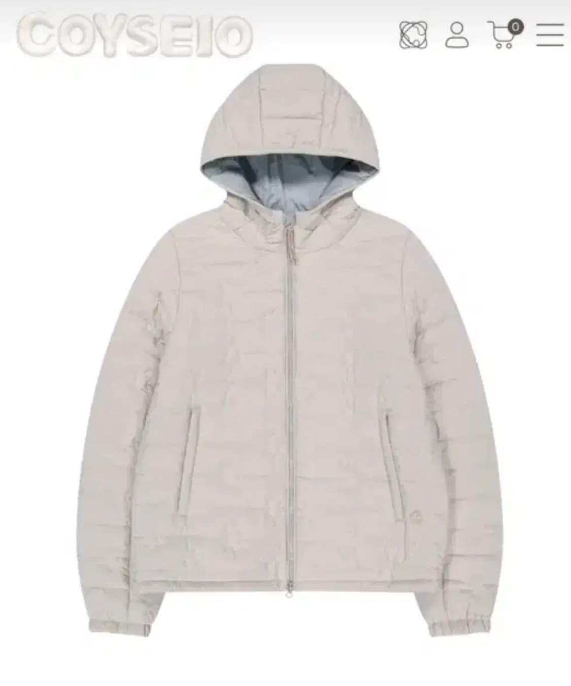 코이세이오 플러피 경량패딩 아이보리 상품이미지1