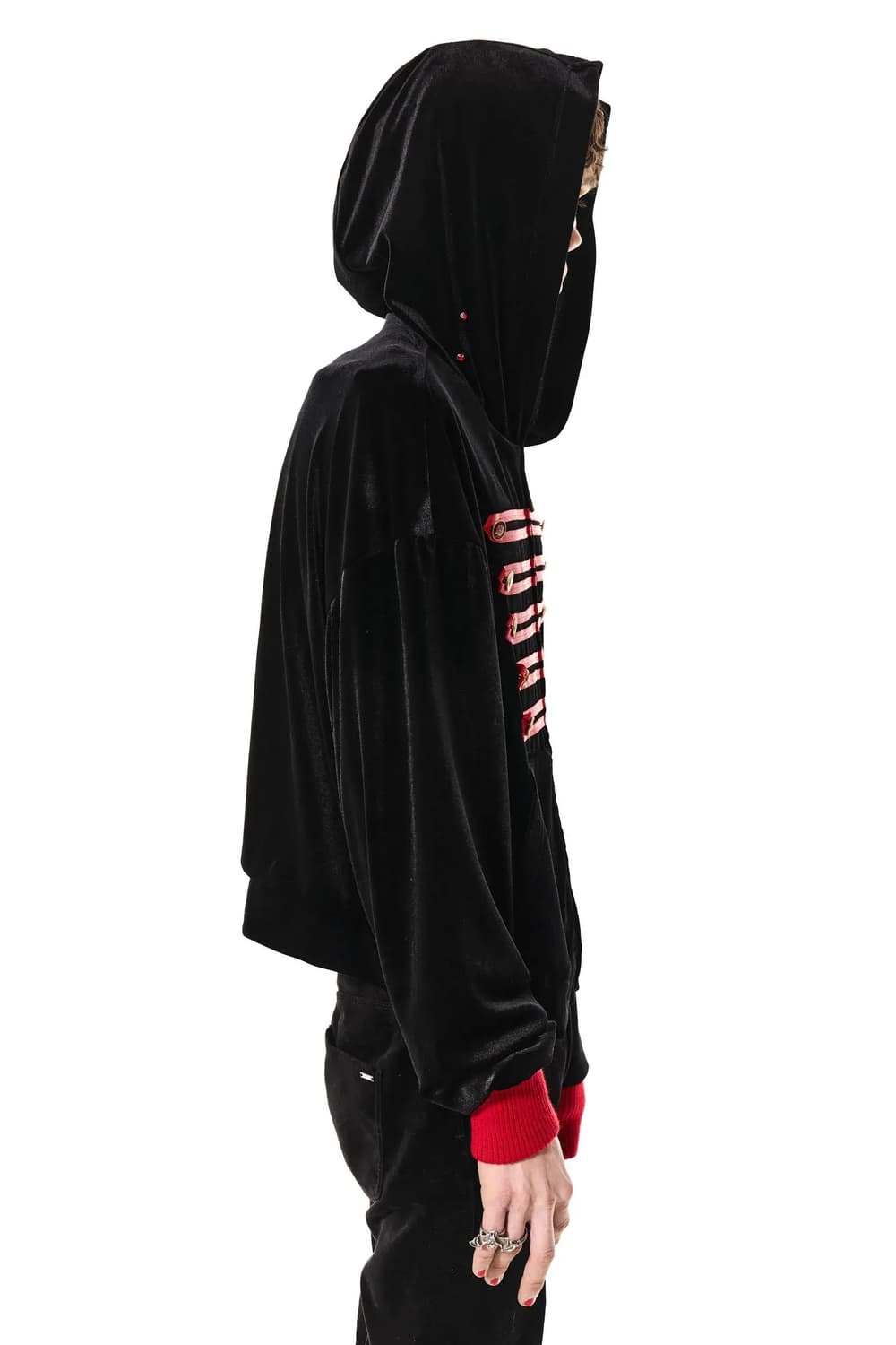 파벨 마즈코 나폴레옹 벨벳 크롭 후드집업 브레드  상품이미지5