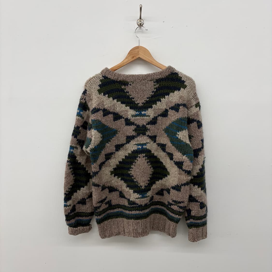핸드메이드 빈티지 패턴 니트 스웨터 M 상품이미지4