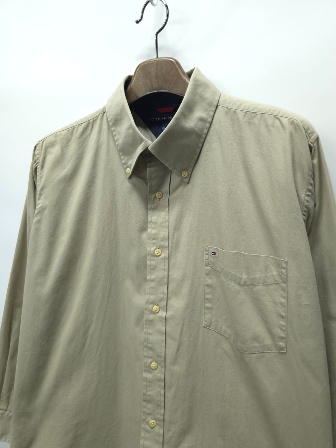 타미힐피거 클래식 베이지 버튼다운 셔츠(110) 상품이미지2
