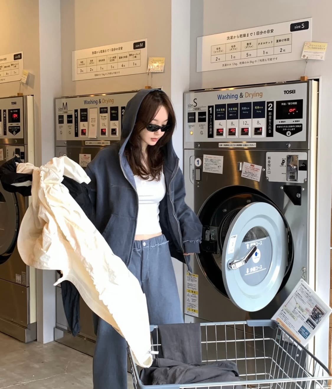 더내림X,강민경 착샷)아비에무아 빈티지 워시드 로우 엣지 스웻팬츠 상품이미지2