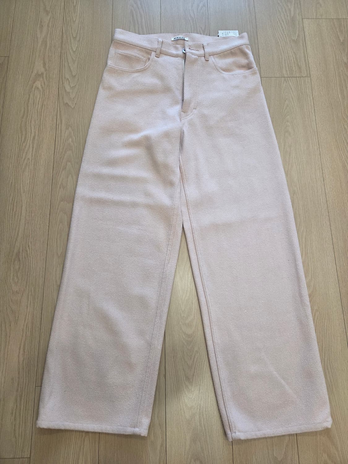 SILK NEP DENIM 5P WIDE PANTS (DUSTY PINK 상품이미지3
