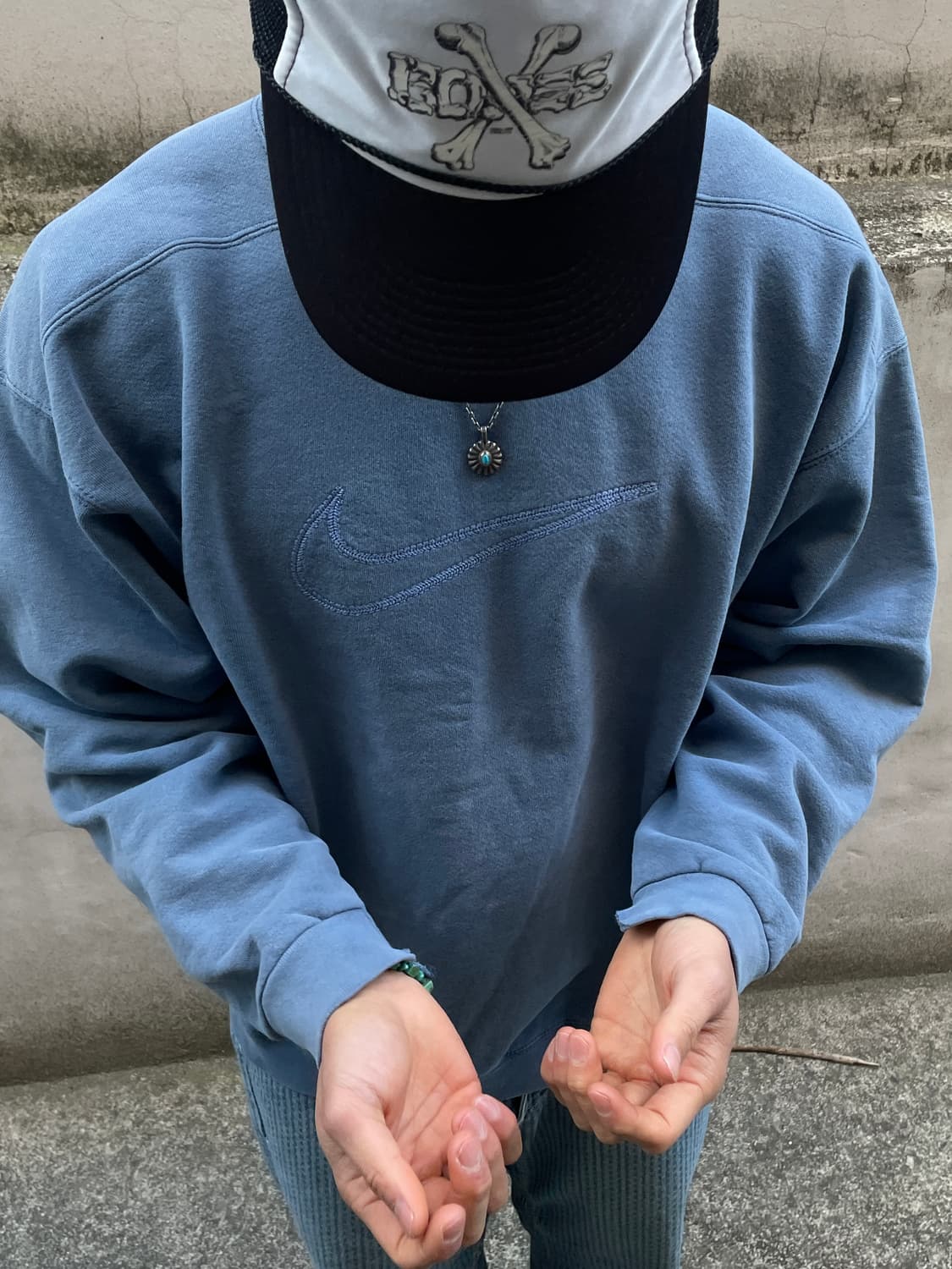 USA Made)90s Nike Big Swoosh Sky Blue 상품이미지3