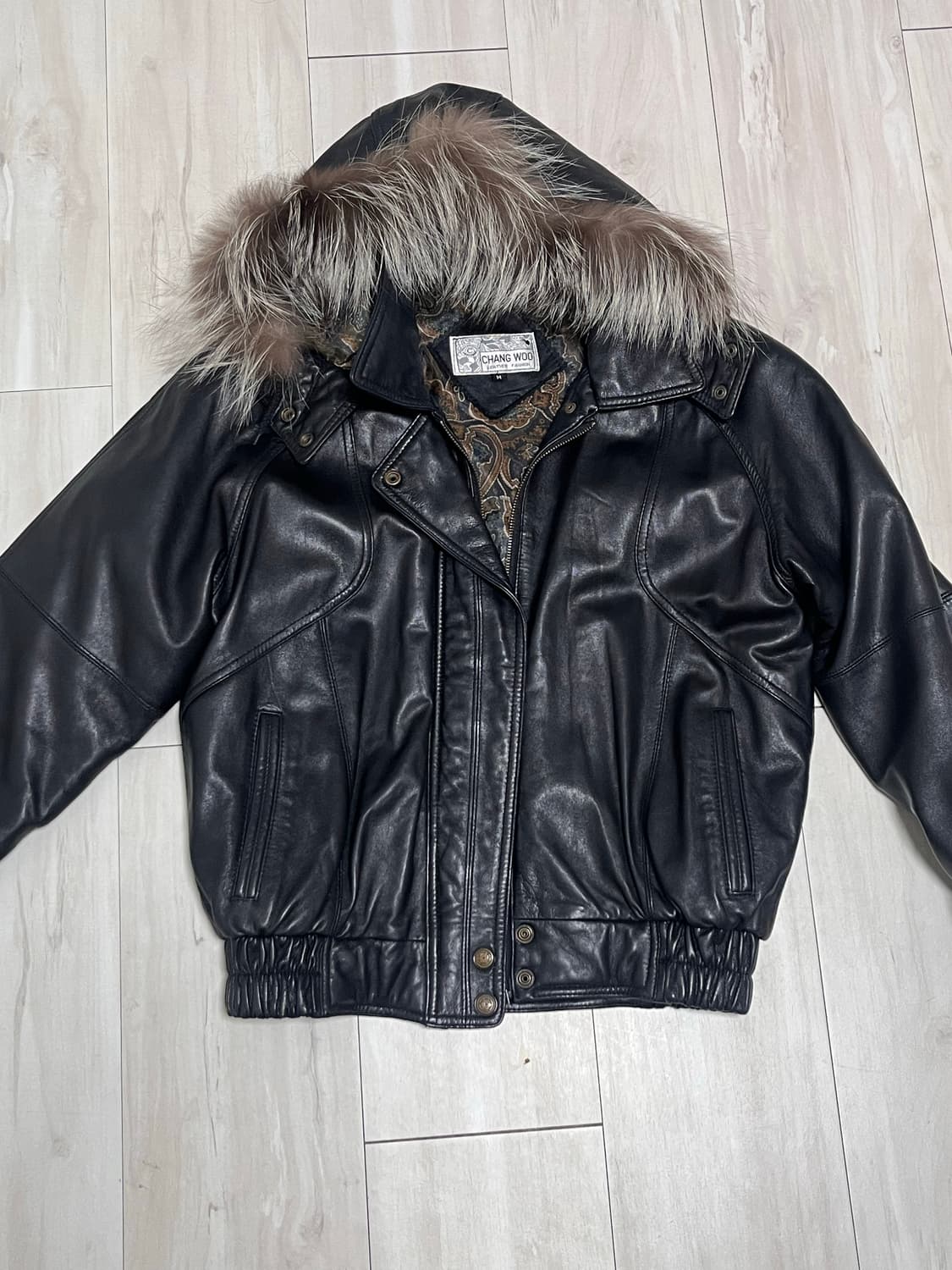 빈티지 램스킨 레더 자켓 상품이미지1