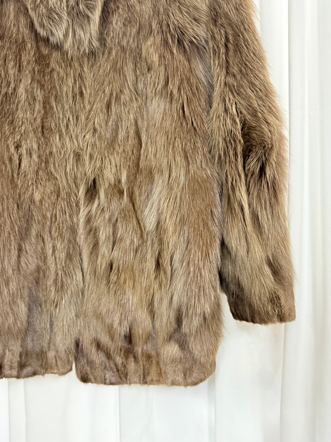 Fox fur jacket (brown) 상품이미지4