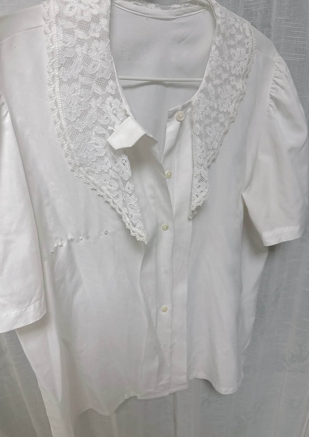 Oree 오르에 빈티지 앤틱 케이프 레이스 블라우스 vintage bl 상품이미지3