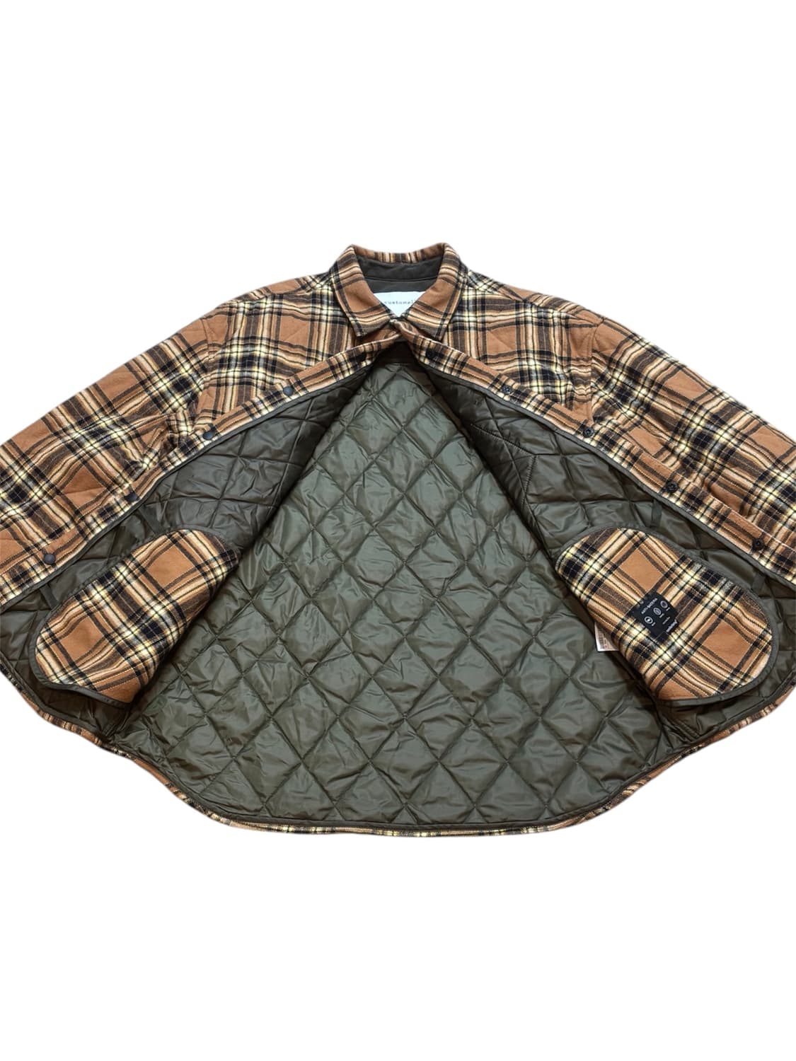 커스텀 멜로우 퀄팅 오버 셔츠 자켓 상품이미지2