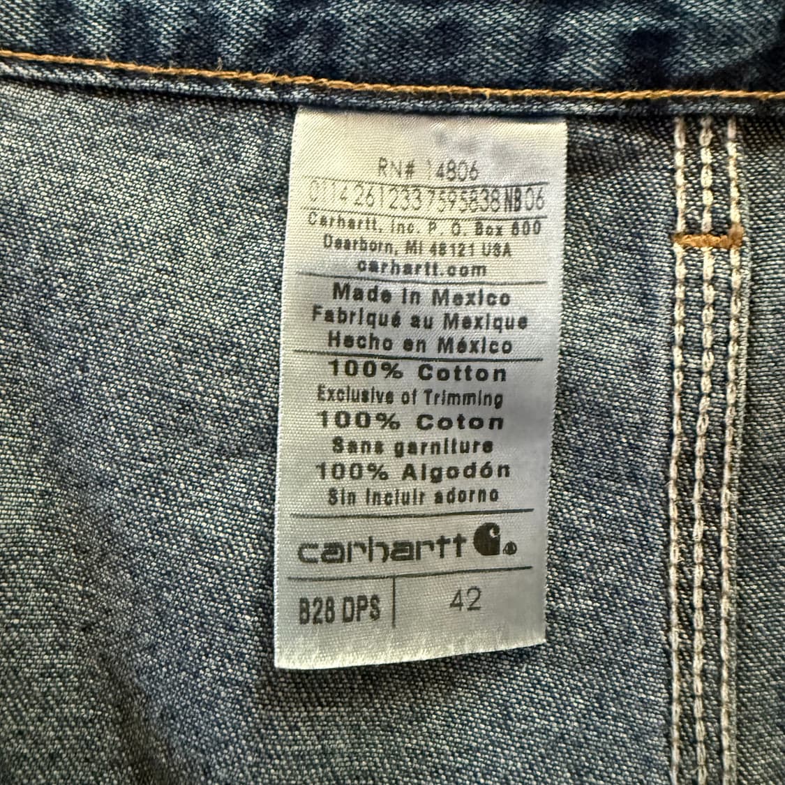 [Carhartt] 칼하트 카펜터 데님 워크팬츠 반바지 c-15 상품이미지5