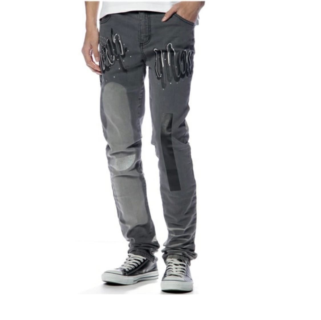 [W28/L32] 칩먼데이 프린팅 청바지 상품이미지2