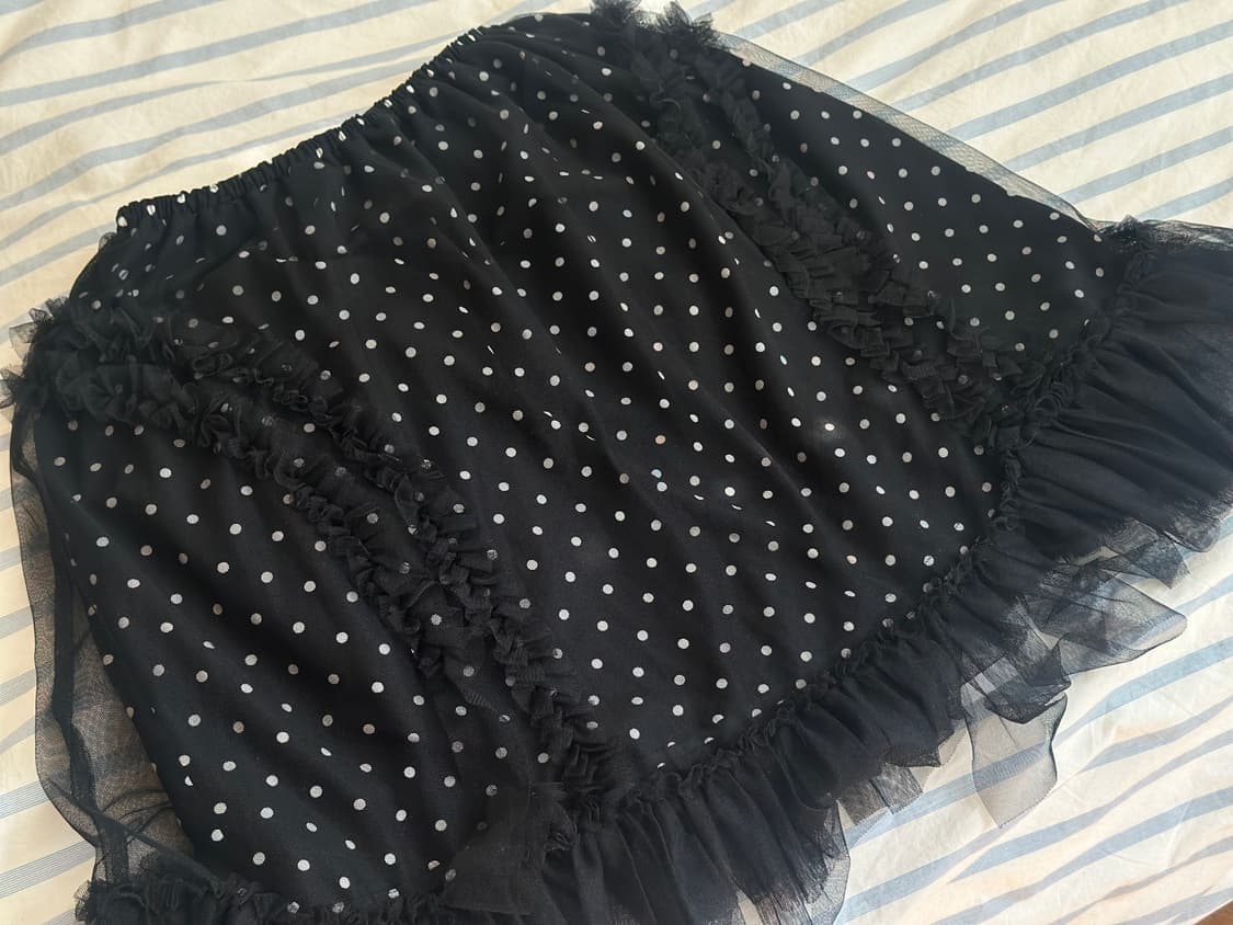 BANDING RUFFLE SHA DOT SKIRT 상품이미지2