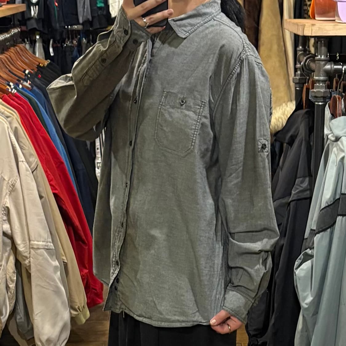 [HI] Carhartt 칼하트 투포켓 긴팔셔츠 그레이 상품이미지3