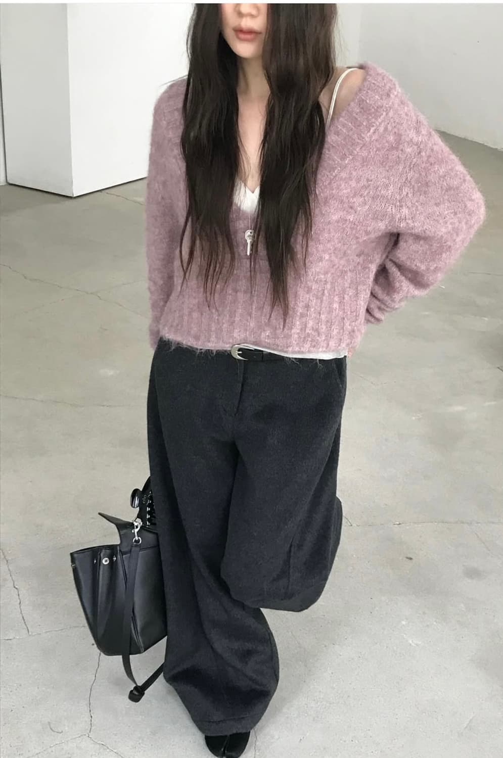 [새상품] 누즈 알파 울 팬츠 울 슬랙스 : 차콜 상품이미지3