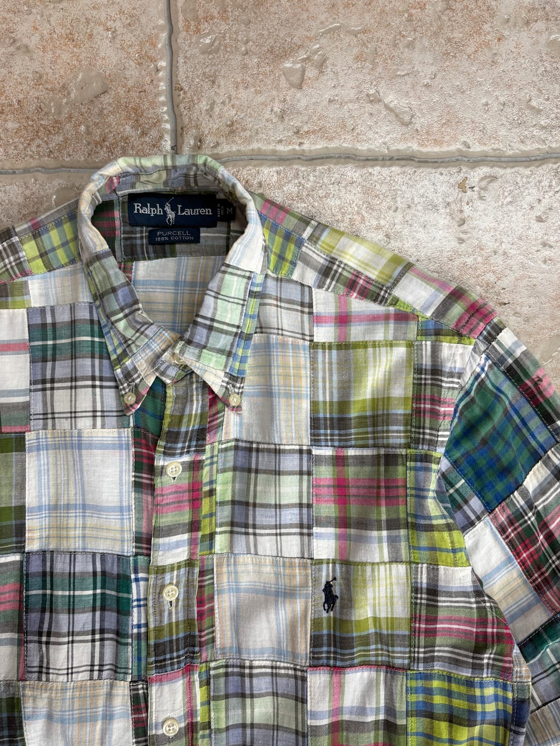 [M] Polo patchwork pattern shirt 상품이미지2