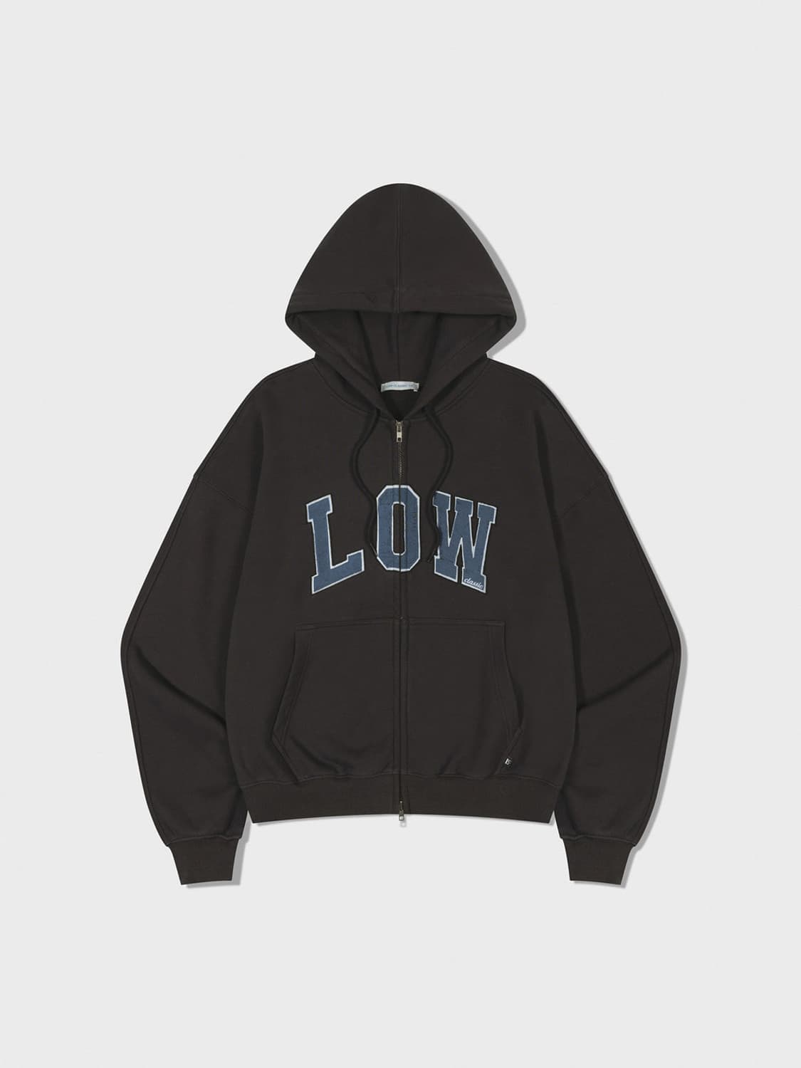 로우클래식 로우 소프트 스웻 집업 후디 차콜 L (새상품) 상품이미지1