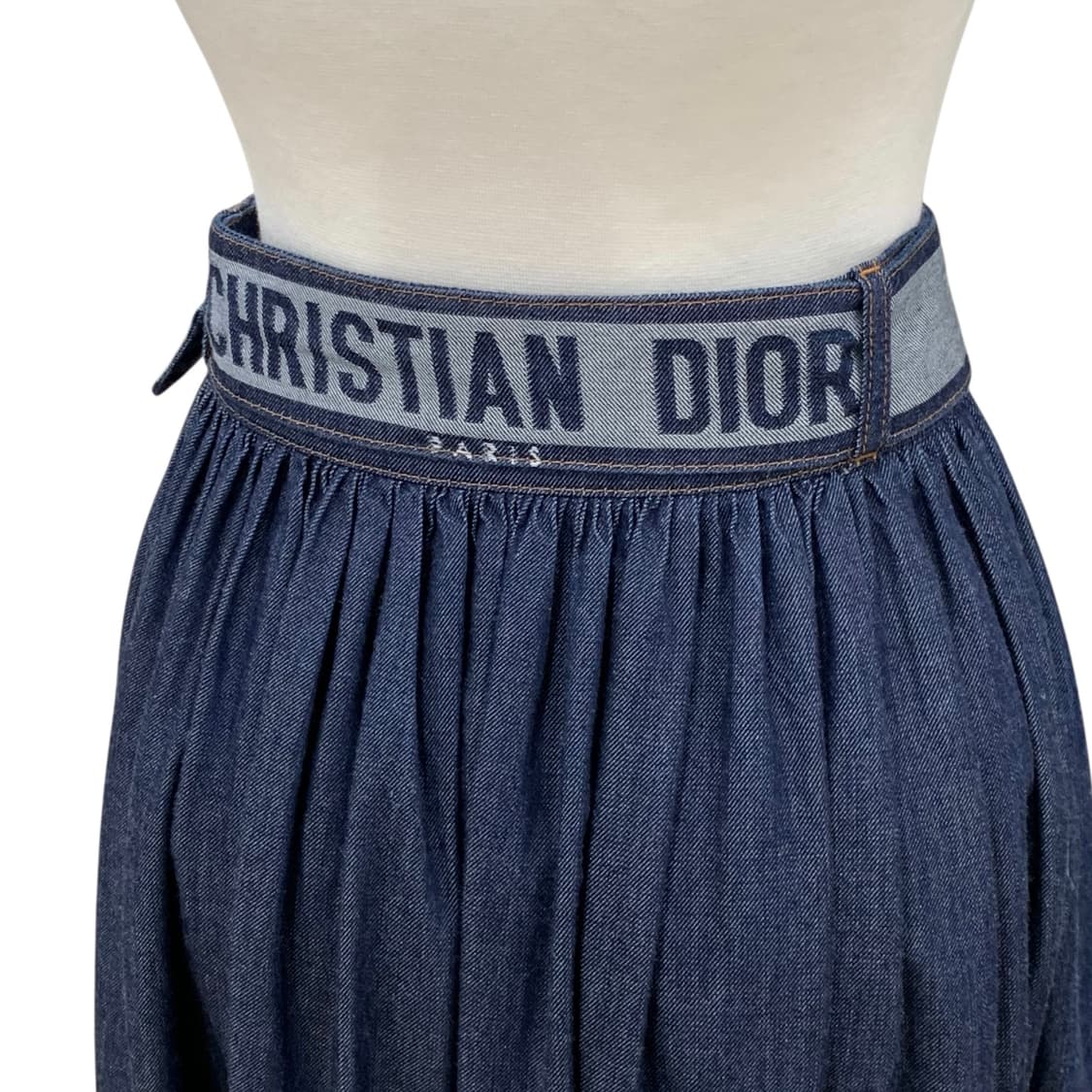 크리스찬 디올 쿠튀르 티어드 데님 벨트 롱 스커트 상품이미지6
