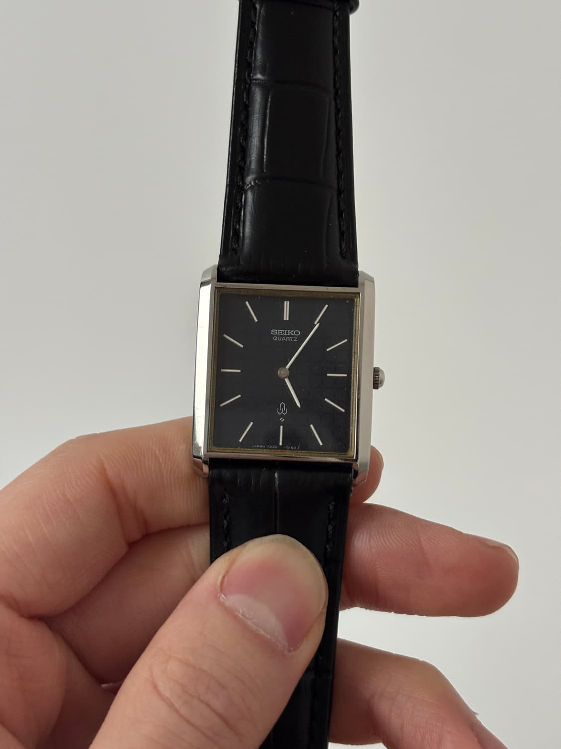 1980s Chariot Navy Dial Tank Quartz 상품이미지3