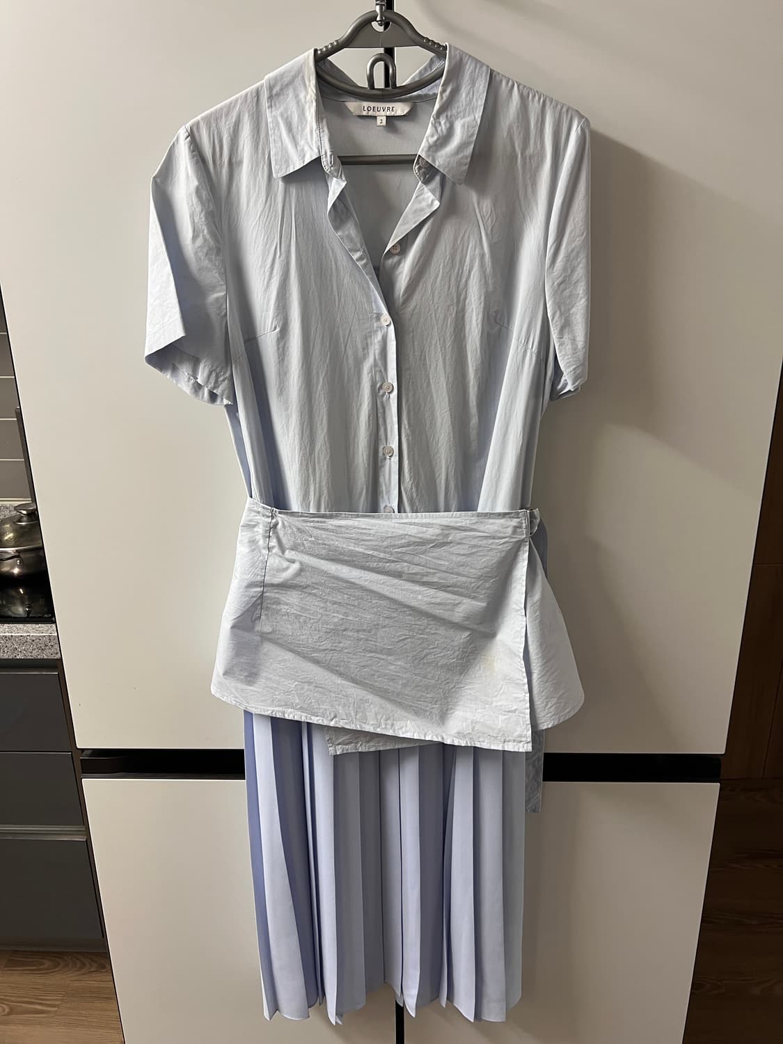 루에브르 셔츠 레이어드 원피스 상품이미지1