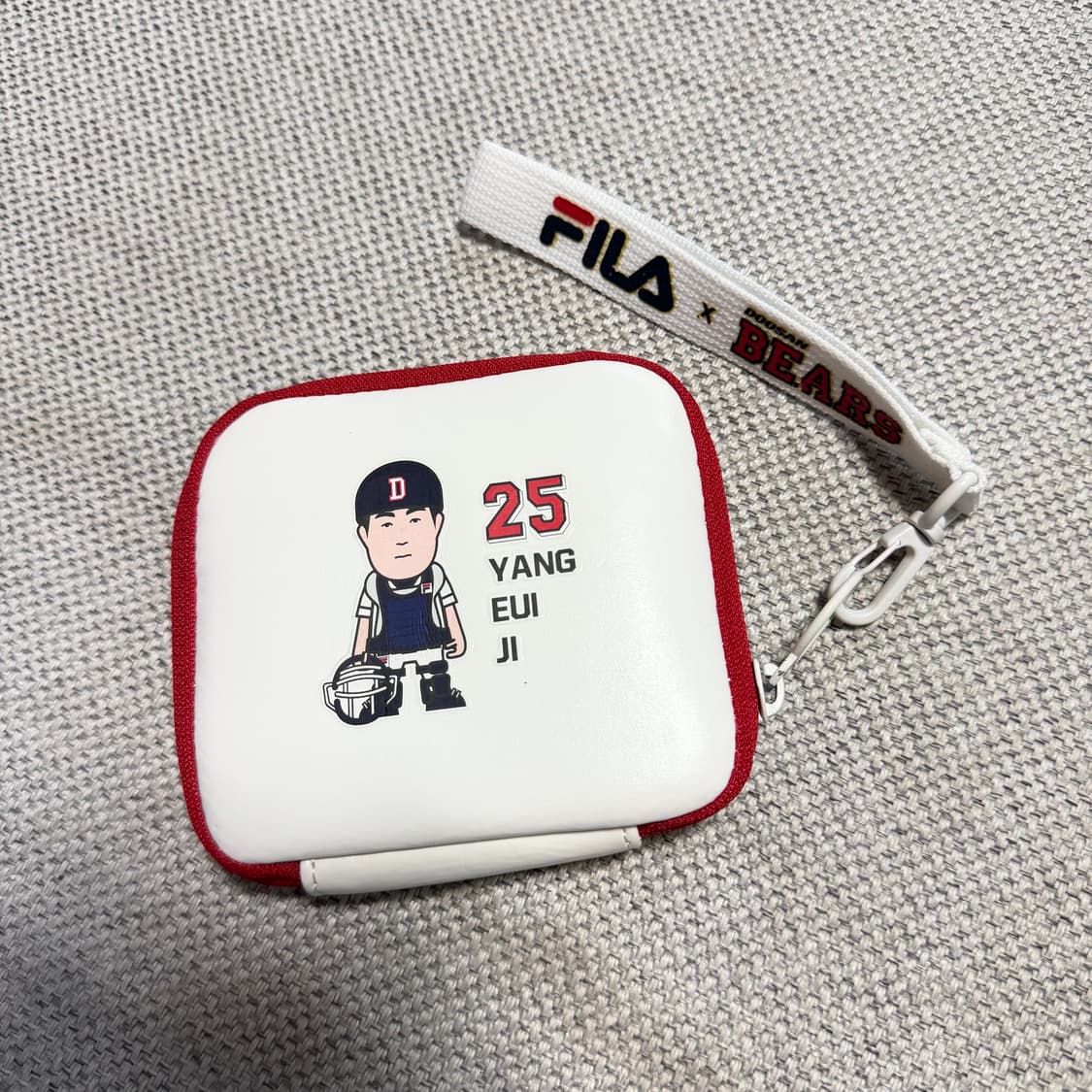 FILA 두산베어스 카드지갑 + 스트랩 상품이미지2