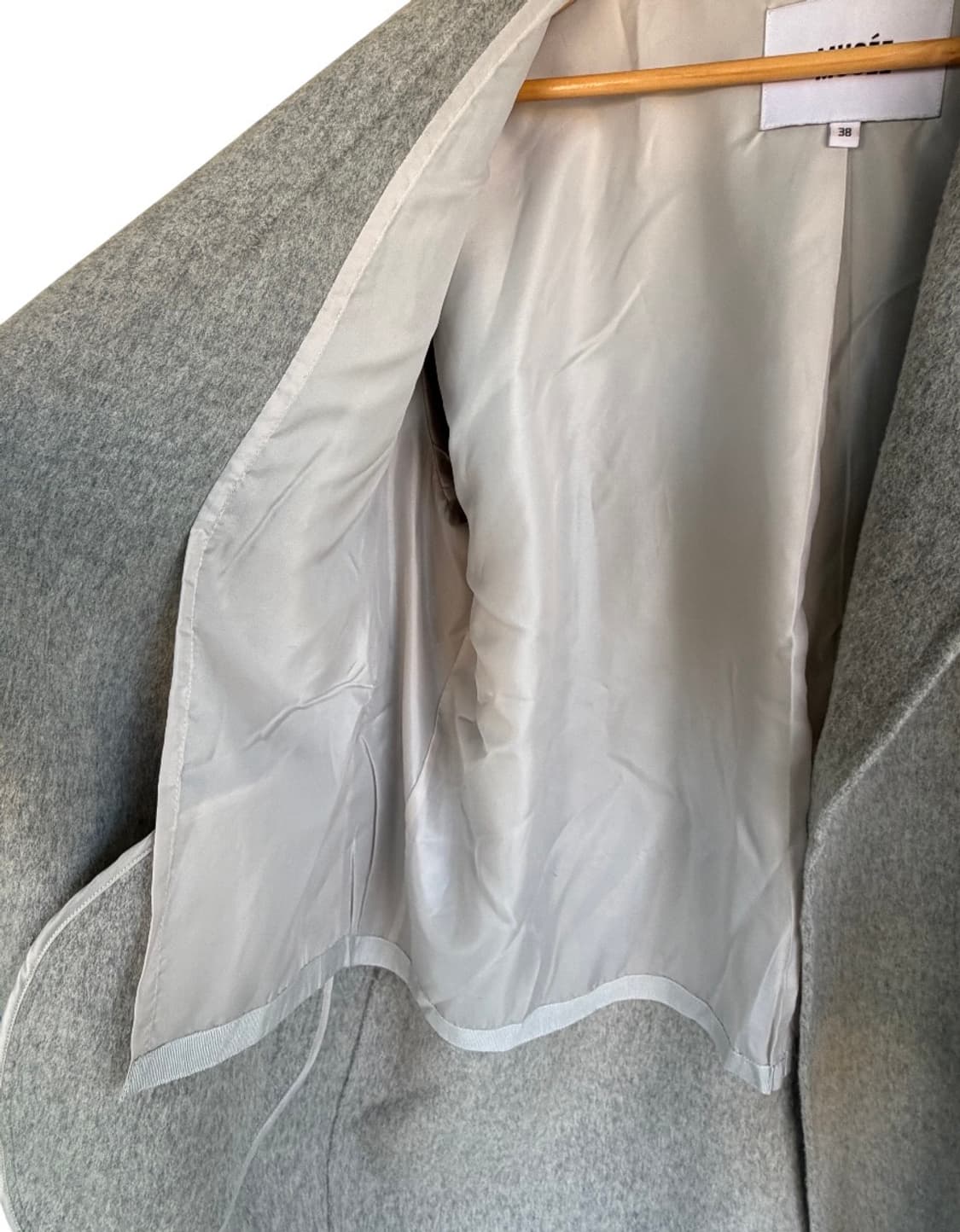 (택포) 뮤제 마넷 캐시미어 블렌드 울코트 소프트그레이 38(M) 상품이미지4