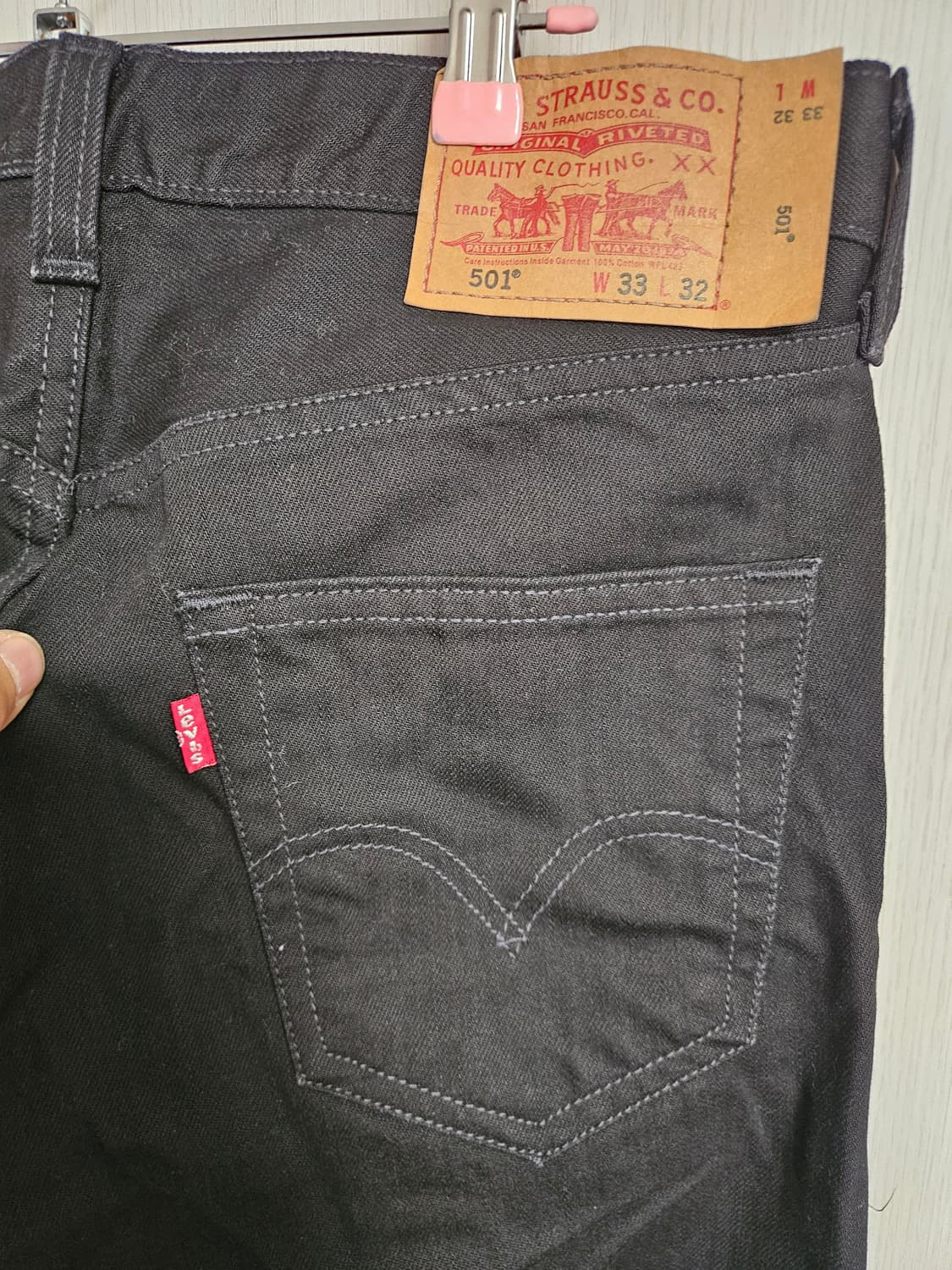Levis 501 33x32 블랙진 리지드 리바이스 상품이미지4