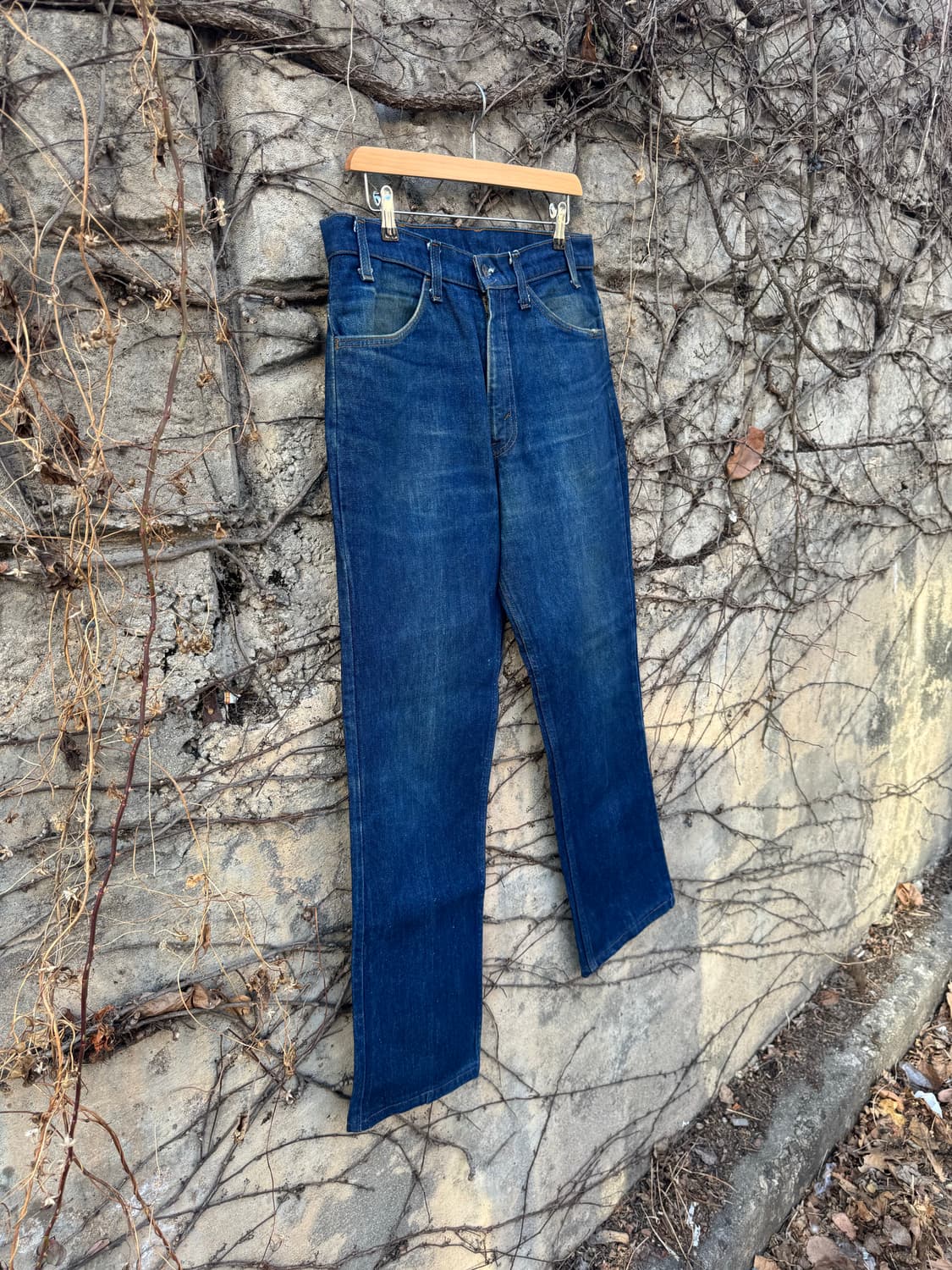 80s 리바이스 빈티지 519 테이퍼드 스트레이트 워싱 데님 팬츠 상품이미지3