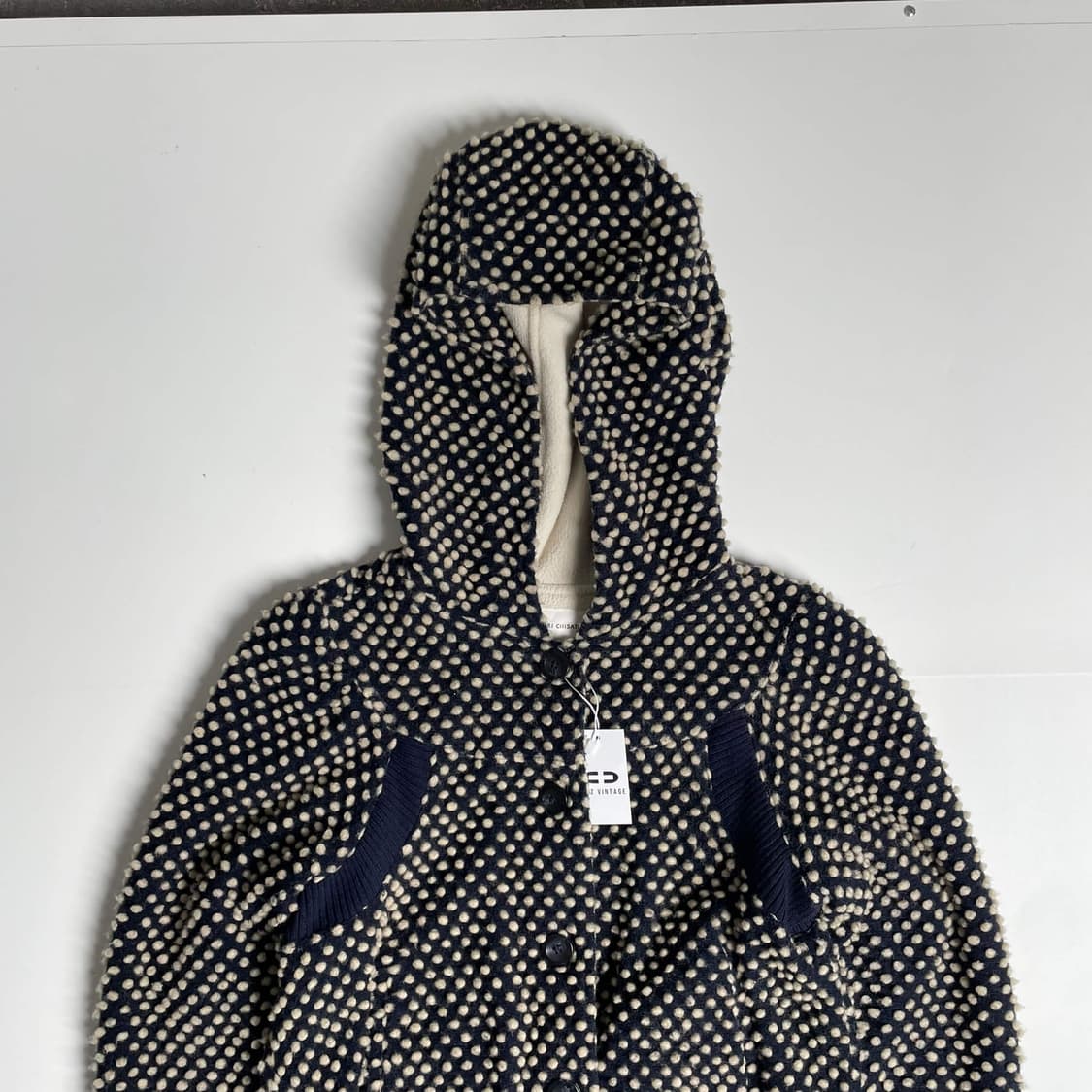 Tsumori chisato 도트 울 블렌드 후드 자켓 상품이미지2