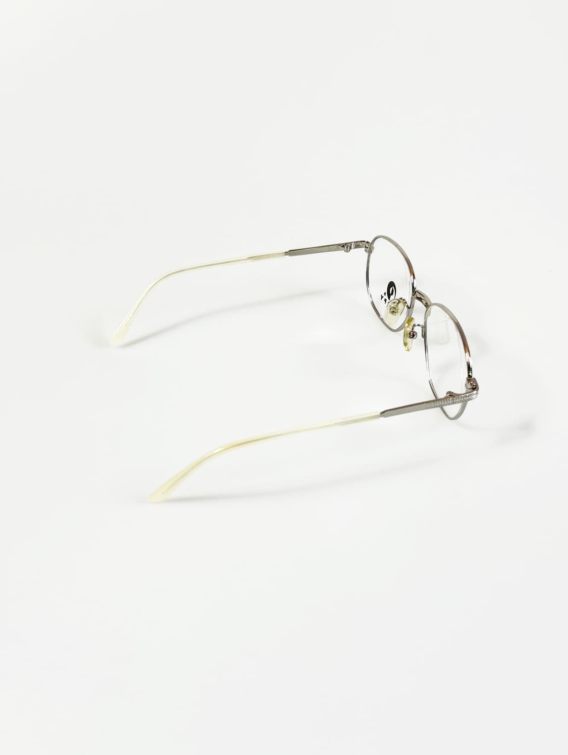 90s HAPPY 실버 메탈 슬림 스퀘어 빈티지 안경 상품이미지4