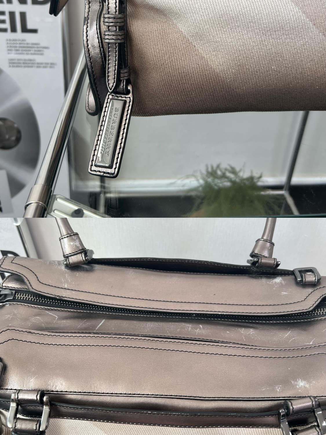 버버리 메탈릭 노바 체크 필그림 숄더백  상품이미지9