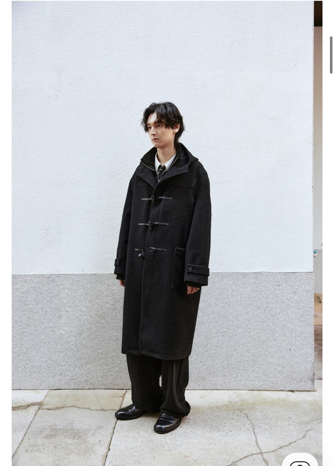 유스 더플 코트 블랙 카센티노 L사이즈 판매 상품이미지2