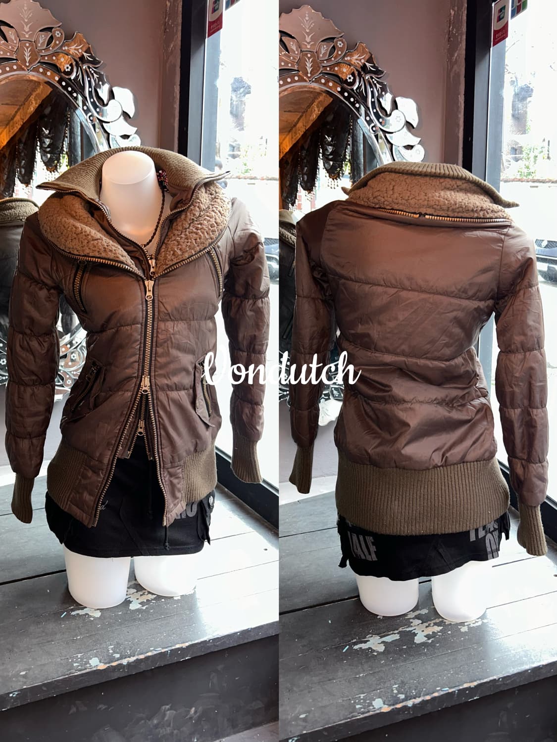 VonDutch 본더치 이중 투웨이 패딩 y2k펑크갸루 상품이미지5