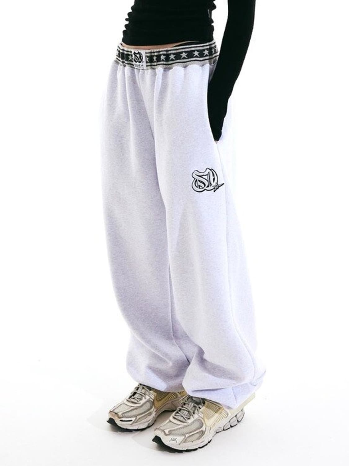 스컬프터 조거팬츠 Sweatpants White Melange 상품이미지1