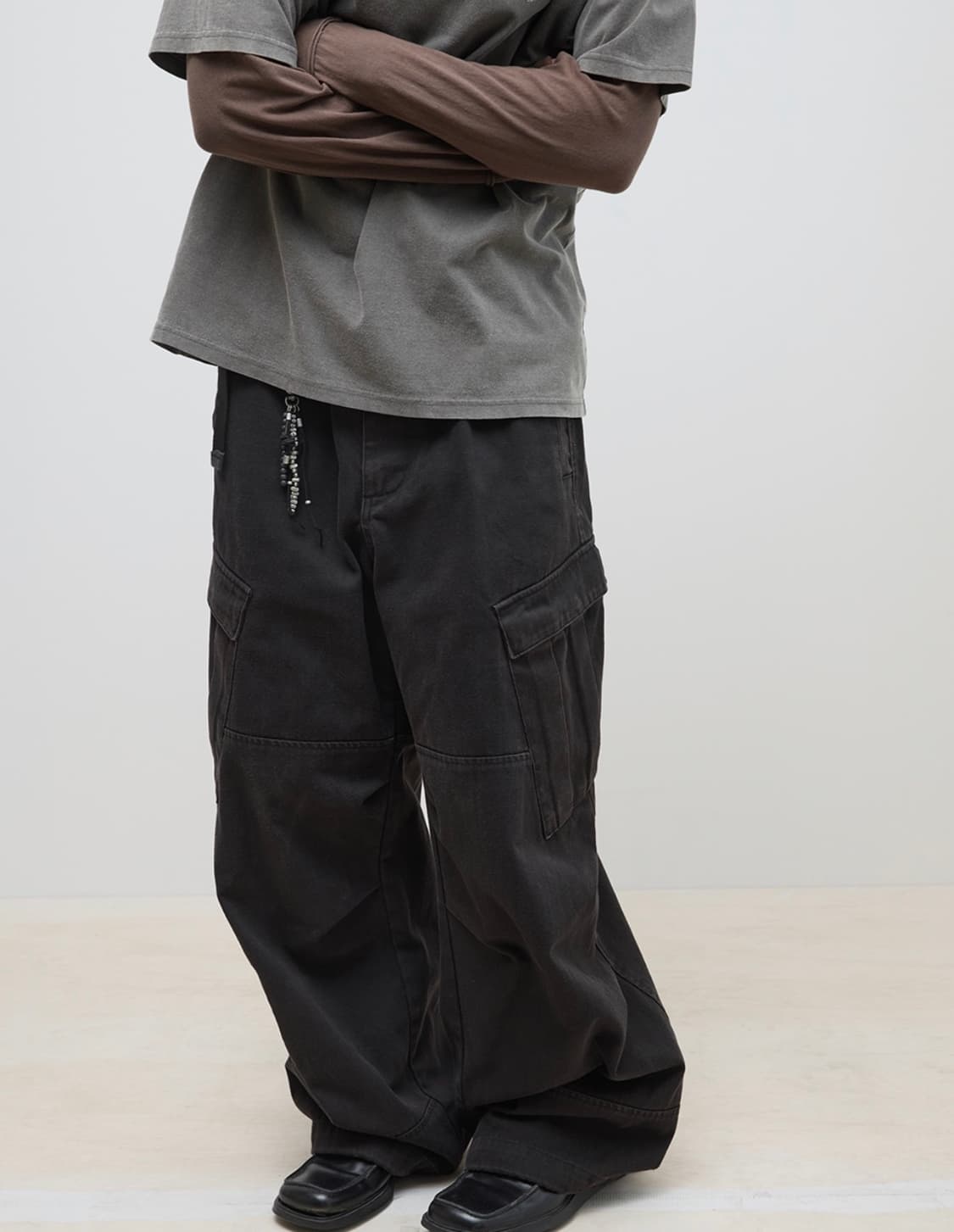 해칭룸 밀팬츠 워시드 블랙 3 상품이미지1