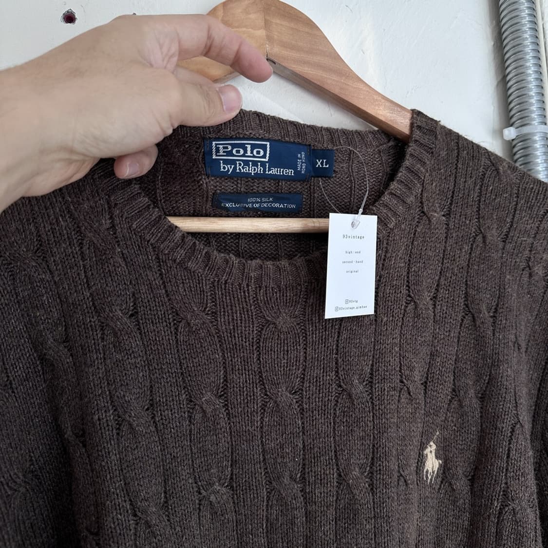 15399 - 폴로 랄프로렌 브라운 케이블 실크 니트 (실크 100%) 상품이미지3