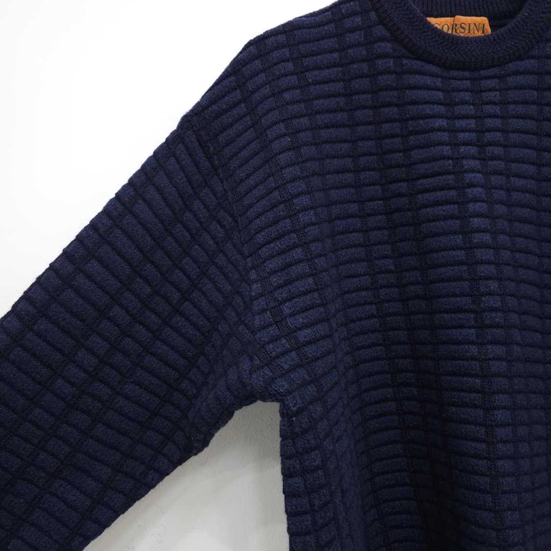 모혼방 네이비 패턴 니트 일본빈티지 상품이미지5
