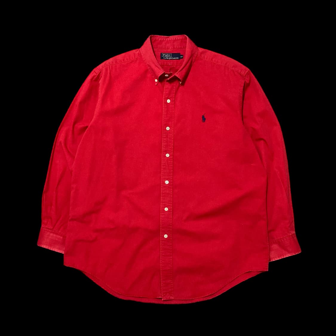 폴로랄프로렌 90s 신한 인터네셔널 레드 솔리드 셔츠 상품이미지1